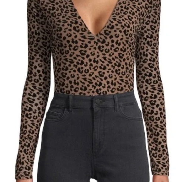 ASTR THE LABEL Leopard-Print Stretch Bodysuit | Size L - Picture 12 of 12